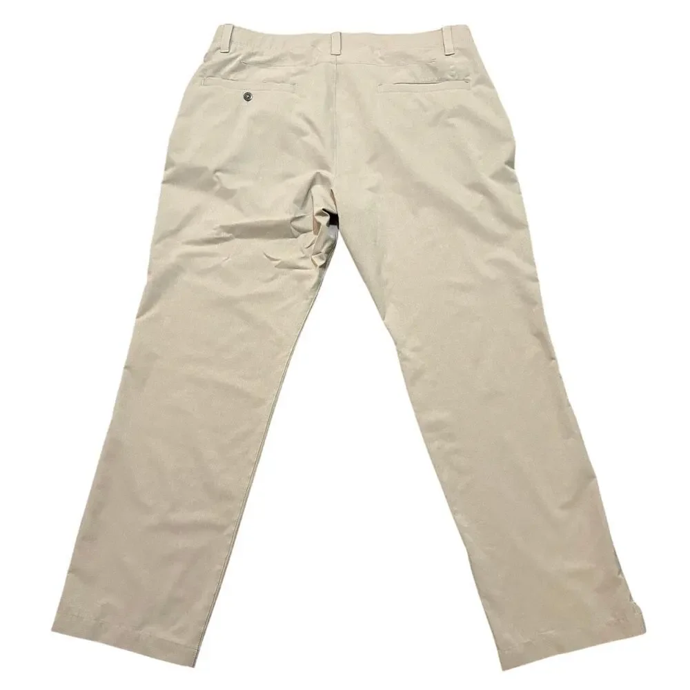 Under Armour Men’s Vented Golf Pants 38x32 Khaki Performance Stretch Athletic​